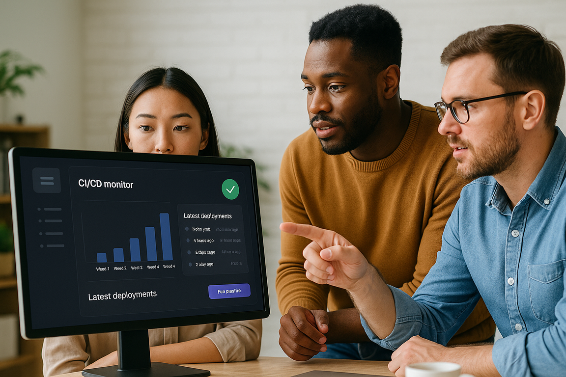 Illustration d'un dashboard DevOps CI/CD